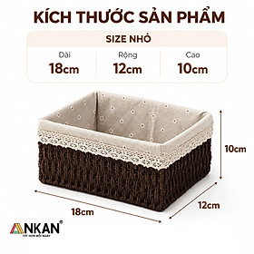 Giỏ Mây Đựng Đồ, Giỏ Đựng Đồ Ăn Vặt ANKAN, Phù Hợp Các Phòng Spa, Khách Sạn Và Trang Trí Trong Nhà