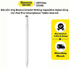 Bút cảm ứng Baseus Smooth Writing Capacitive Stylus dùng cho iPad Pro/ Smartphone/ Tablet Android (Active + Passive Version, Magnetic Adsorption, Tilt & Strength sensitive)- SXBC- Hàng chính hãng