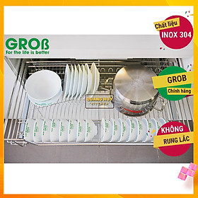 Giá úp bát đa năng nan dẹt inox 304 thương hiệu Grob mã GC304