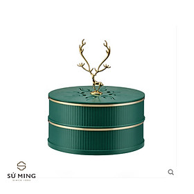 Mua Khay Mứt Tết  Khay Đựng Bánh Kẹo Nắp Hươu  giao hàng nhanh chóng