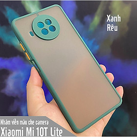 Ốp lưng trong nhám viền màu chống sốc bảo vệ camera cho Xiaomi Mi 10T Lite