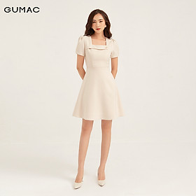 Đầm cổ vuông phối nút GUMAC DB1154