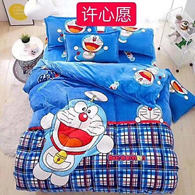 Bộ Vỏ Chăn Ga Gối Nỉ Nhung 3D - Hàng uy tín