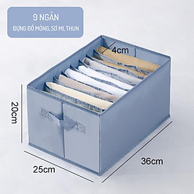 Hộp Vải Đựng Đồ Có Chia Ngăn Lõi Nhựa Chắc Chắn