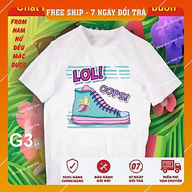 Áo thun in giày đẹp G3, chất đẹp, bao đổi trả, giầy dây, đôi giày đẹp