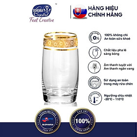Mua Cặp 2 ly pha lê mạ vàng 24k 380ml uống nước  bia  sinh tố Tiệp Khắc