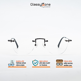 Gọng kính cận, Mắt kính giả cận kim loại không viền Form tròn thời trang Nam Nữ Avery Julian - GlassyZone