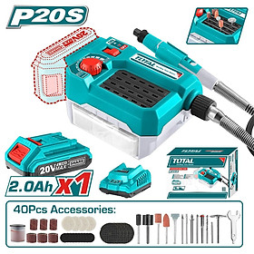 Mua MÁY MÀI KHUÔN DÙNG PIN 20V (1 pin 2.0Ah + sạc) TOTAL TMGLI20011 - HÀNG CHÍNH HÃNG