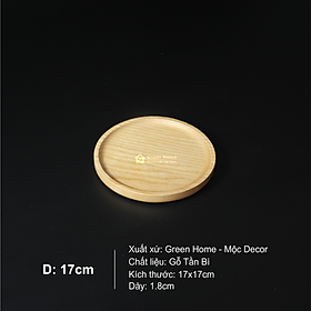 Mua Khay Gỗ  Đĩa Gỗ Tần Bì Nguyên Khối Dùng để Decor Trang Trí Đồ Ăn Đồ Uống Sang Trọng - Hình Tròn