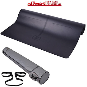 Thảm Tập Yoga Định Tuyến Da PU Chính Hãng miDoctor, Tặng Kèm Túi Đựng Thảm và Dây Buộc