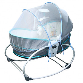 Nôi rung kiêm ghế bập bênh 5 trong 1 Mastela 6037 (Xanh Pastel)