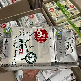 Mua Combo 3 bịch Rong biển ăn liền vị truyền thống và Oliu trà xanh (bịch 9 gói