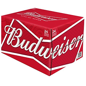 Thùng 24 Chai Bia Budweiser Alumium (355ml / Chai) - Giao Mẫu Ngẫu Nhiên