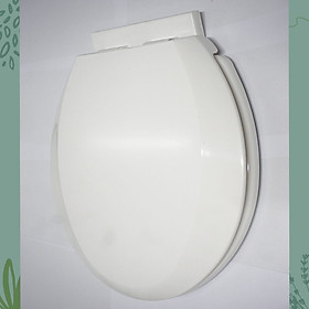 Mua Nắp bồn cầu đóng mở êm tự động nhựa trắng (hàng loại 1)  Phù hợp hầu hết mọi loại bồn cầu (Bảo hành 12 tháng)