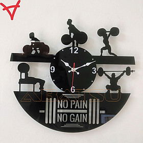 Mua Setup phòng gym chất lừ  trang trí phòng gym đẹp với đồng hồ ‘No Pain  No Gain - Abatsu