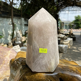 Trụ lục giác đá thạch anh giúp xua tan tà khí và vận xui-2.36kg (KT: 17x11 (cm)-T603
