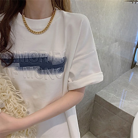 Áo thun tay lỡ Unisex form rộng áo phông Oversize kiểu Hàn Quốc sang trọng - L
