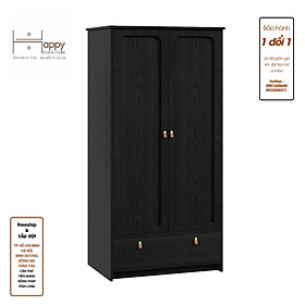 [Happy Home Furniture] NOMIA , Tủ quần áo 2 cửa mở - 1 ngăn kéo , 90cm x 58cm x 180cm ( DxRxC), TCM_037