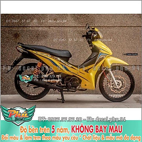 Tem rời Wave 125i vàng đen (X)