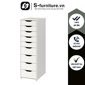 Tủ Đựng Đổ 9 Ngăn Kéo, 36x48x116cm Phong Cách Bắc Âu Hiện Đại