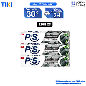 Bộ 3 Kem đánh răng P/S Than Hoạt Tính 230g