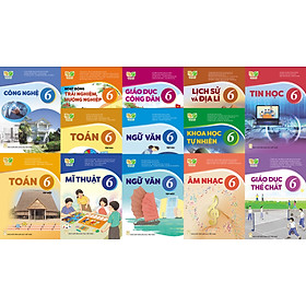 Bộ sách giáo khoa Lớp 6- Kết Nối Tri Thức Với Cuộc Sống (13 quyển- Kèm bìa nilong bao sách, nhãn tên) - nhân trí