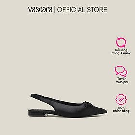 Vascara Giày Slingback Mũi Nhọn Satin Nhấn Nơ Trang Trí - BMN 0630