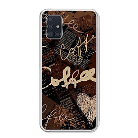 Ốp lưng điện thoại Samsung Galaxy A51 - Silicon dẻo - 0073 COFFEE - Hàng Chính Hãng