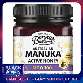 Mật ong Barnes Naturals Manuka Úc 1kg MGO 100+ Nhập Khẩu Úc