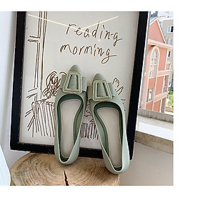 Giầy búp bê chịu nước thời trang Hàn Quốc dễ thương GN23 - Xanh lá - 37