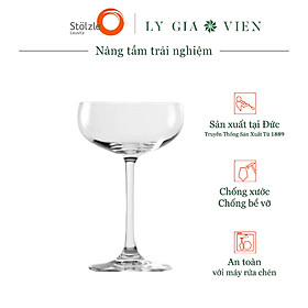 Ly Champane Pha Lê Cao Cấp Stoelzle Sparkling & Water Jive Champagne Saucer 230ml - Thiết Kế Sành Điệu, Mang Màu Sắc Lễ Hội - Lý Tưởng Để Xây Tháp Rượu Champagne