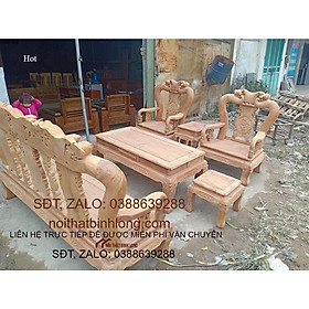 Mua bộ bàn ghế quốc đào tay 10 gỗ gõ đỏ 6 món