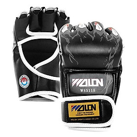 Găng tay đấm boxing hở ngón MMA Wolon