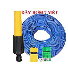 Vòi Xịt️Evoucher Bộ dây vòi xịt nước rửa xe, tưới cây , tăng áp 3 lần, loại 7m, 10m 206622-5 cút sập+ khăn phượt