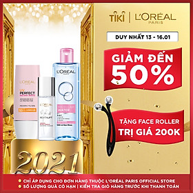 Bộ chống nắng dưỡng da thách thức nắng bụi trắng hồng tức thì L'Oréal Paris UV Perfect