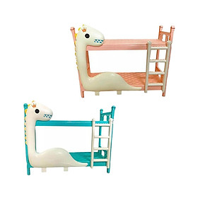 2pcs Stackable 1/12 Doll Bunk Beds Realistic DIY Decor Pretend Play Models