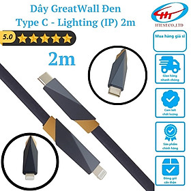 Mua Dây cáp chuyển sạc nhanh Great Wall Type C - Lighting dài 2m (Đen)