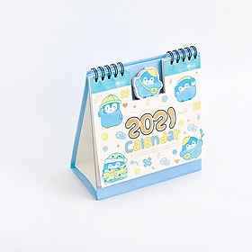 Lịch Để Bàn 2021 Siêu Dễ Thương Để Bàn Làm Việc Học Tập Tặng Kèm Sticker Trang Trí