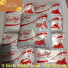 5 Bịch Khăn lạnh cao cấp Bảo Bảo 100 tờ