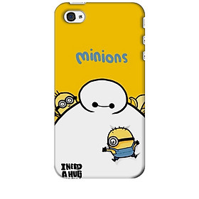 Ốp lưng dành cho điện thoại IPHONE 4 hinh Big Hero Minions