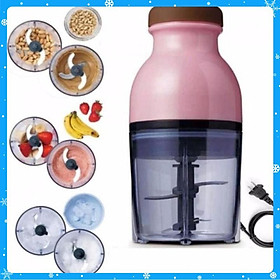 Mua Máy xay sinh tố mini 2 lưỡi dao inox 1.2l -hồng - Hàng Chất Lượng