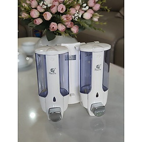Mua Hộp đựng nước rửa tay  dầu gội đôi  loại nút nhấn  treo tường