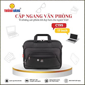 195 THỦ ĐÔ VÀNG Cặp Văn Phòng, Đi Làm, Đi Học, Đựng Laptop 17 inch chống sốc C 195