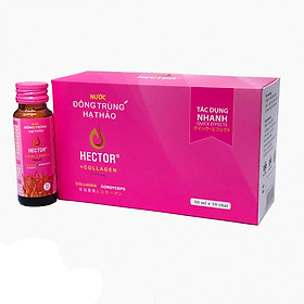 Thực phẩm chức năng Trẻ hóa nhanh - Đông trùng hạ thảo Hector Collagen (Hộp 10 chai)