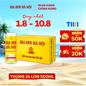 Bia Hơi Hà Nội - Thùng 24 lon 500ml