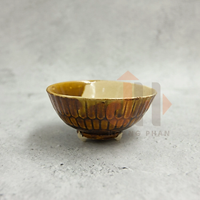 Mua  Quà tặng Tân gia  Bộ 10 bát sành dùng món khô họa tiết gạch vàng cổ điển