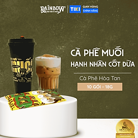 LION CAFE - Cà phê hòa tan 4in1- Muối Hạnh Nhân - Ly nhựa 180g (10 gói x 18g)