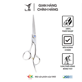 Kéo cắt tóc LS lưỡi thẳng quai offset vênh đỡ ngón cố định FA73/5.5