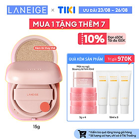 Phấn Nước Trang Điểm Dưỡng Ẩm Thế Hệ Mới Cho Lớp Nền Bóng Khỏe Laneige Neo Cushion Glow 15G + Kèm Lõi Thay Thế