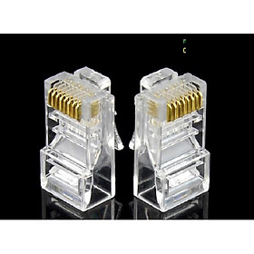 Mua Đầu RJ 45  được thiết kế 8 pin  chân tiếp xúc được mạ vàng  titan. Điều này giúp cho tín hiệu đường truyền được ổn định